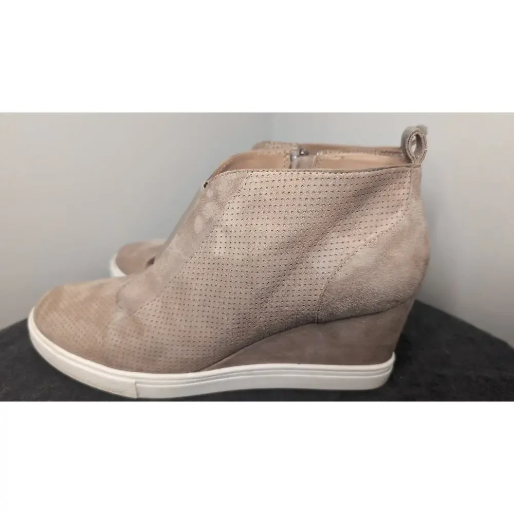 Linea Paolo Felicia Suede Wedge Sneaker Booties | Size 9